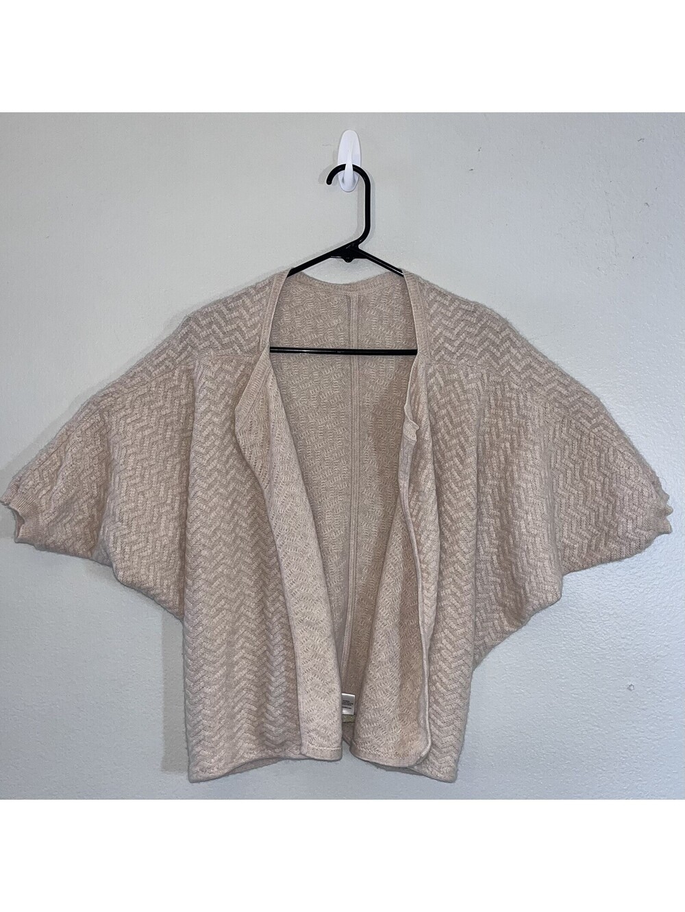The Territory Ahead Cashmere Sweater Womens Sz S Open Cropped Open Cardigan
